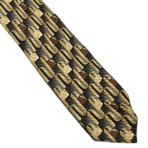 Altea‎ Necktie Silk Geometric Patterned Dress Tie Made in Italy